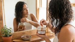 Women Applying Flaxseed Gel on Hair Instead of Styling Products — Natural Shine Hack