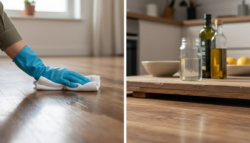A Common Kitchen Staple Is Transforming Worn Hardwood Floors Into Fresh-Looking Surfaces