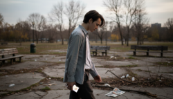 Psychology suggests consistently walking with a lowered gaze may indicate deeper emotional signals