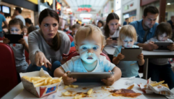 Medical professionals caution that excessive screen exposure harms children’s development, yet tablets are still handed out freely