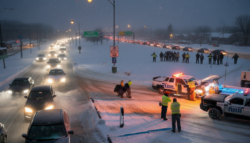 Officials urge caution: heavy snowfall forecast tonight as authorities advise motorists to remain home, provoking accusations of overreaction